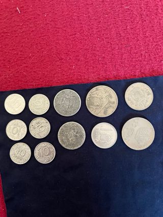 12 Monedas Pesetas antiguas