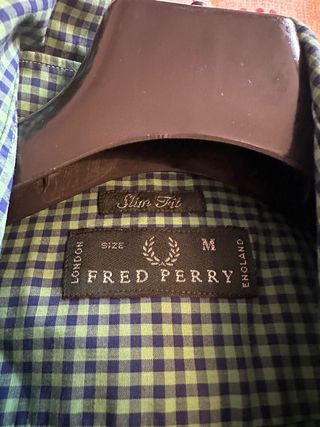Camicia Fred Perry quadri verde taglia M