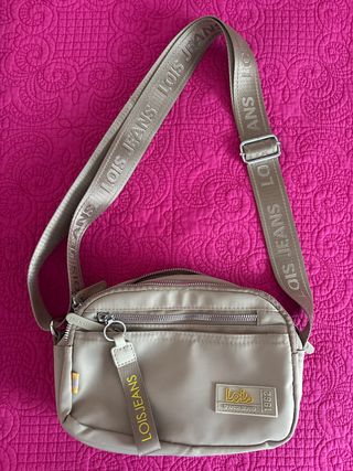 Bolso Lois Jeans Beige y Dorado