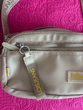 Bolso Lois Jeans Beige y Dorado
