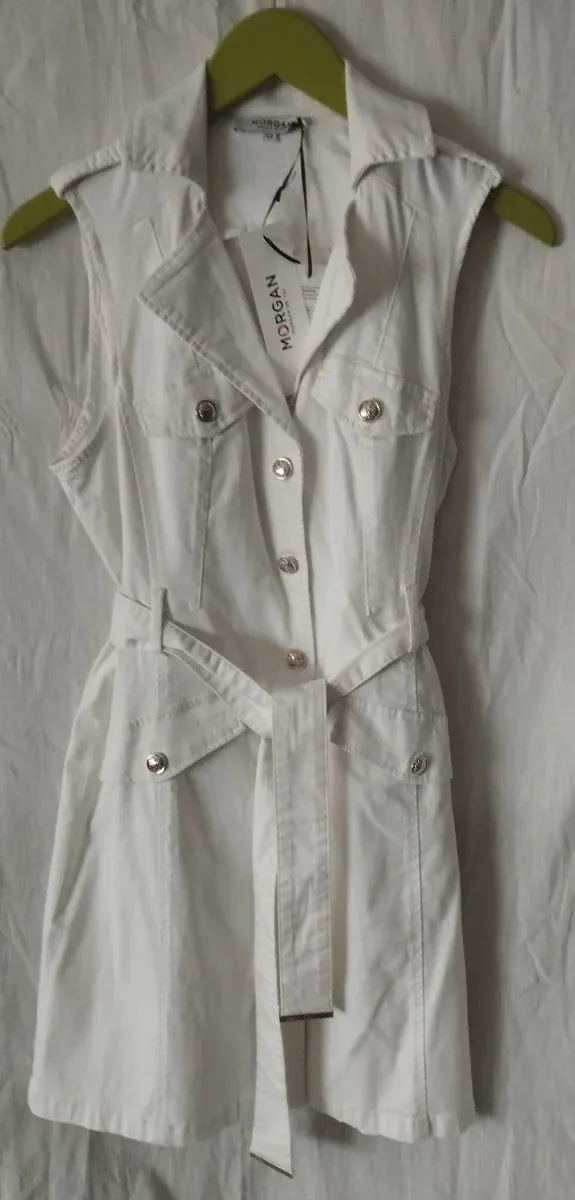 Vestido Denim Blanco Morgan T42