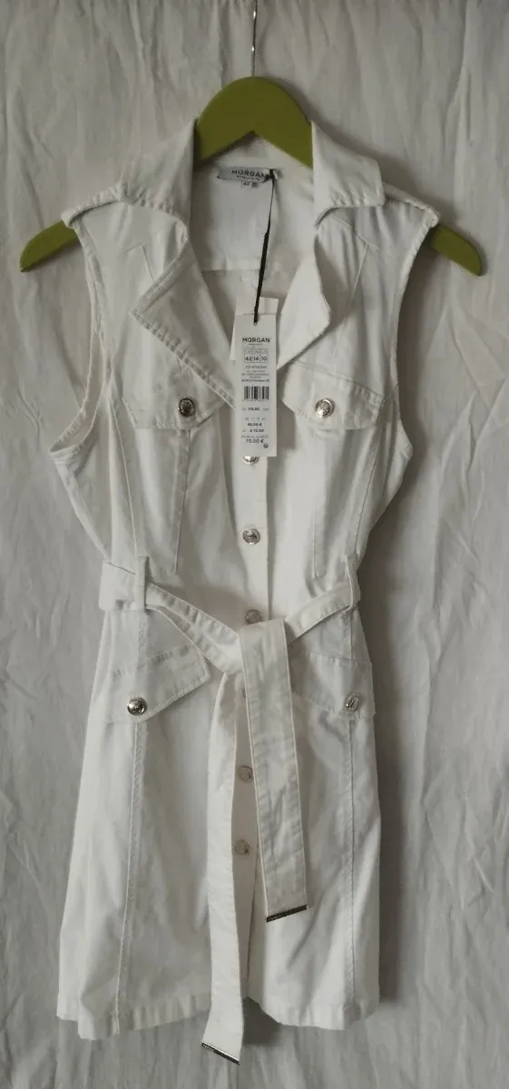 Vestido Denim Blanco Morgan T42