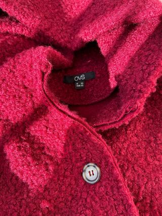 Cappotto bordeaux con cappuccio vestibilità XS/S