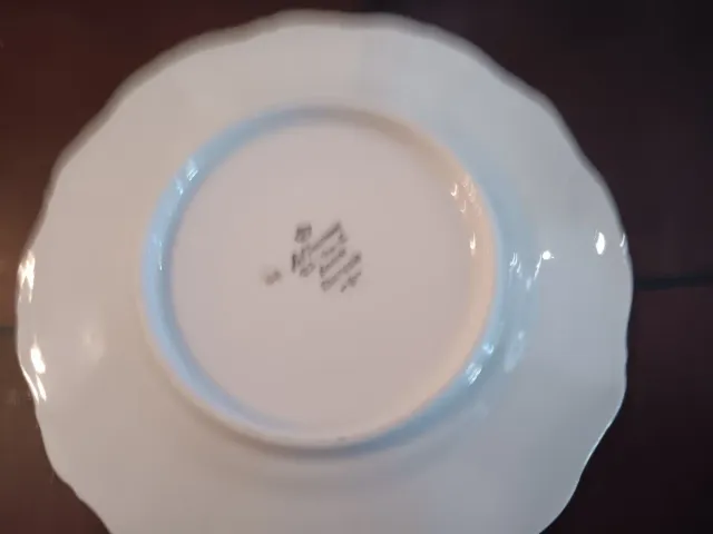 Bandeja y platos postre Bavaria porcelana rosas