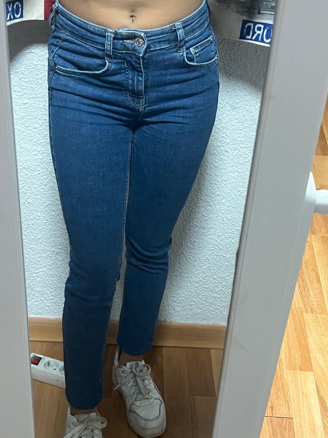 Pantalones vaqueros azules mujer