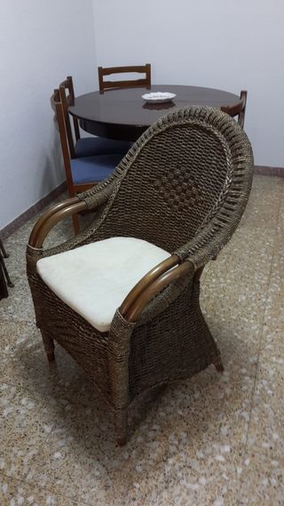 2 Sillones Mimbre Terraza/Jardín