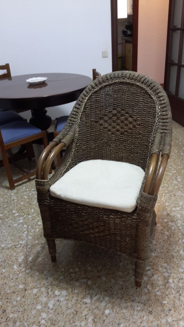 2 Sillones Mimbre Terraza/Jardín