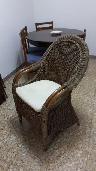 2 Sillones Mimbre Terraza/Jardín