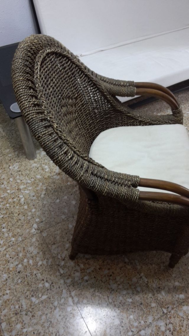 2 Sillones Mimbre Terraza/Jardín