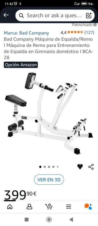 Máquina de remo unilateral/espalda