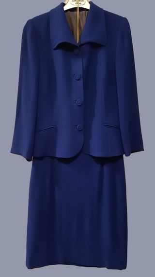 Traje Falda Azul Klein T. M Caramelo