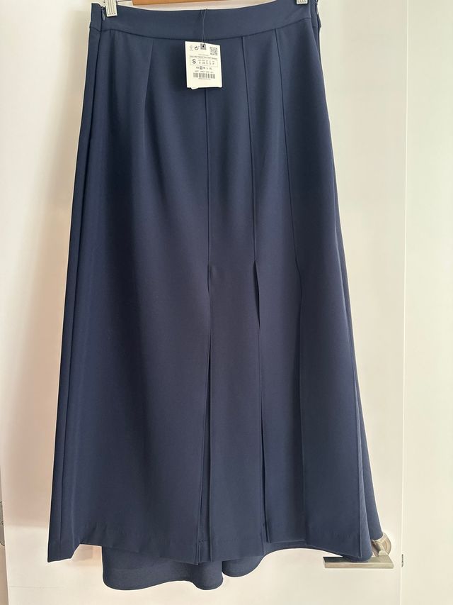 Falda larga azul Talla S