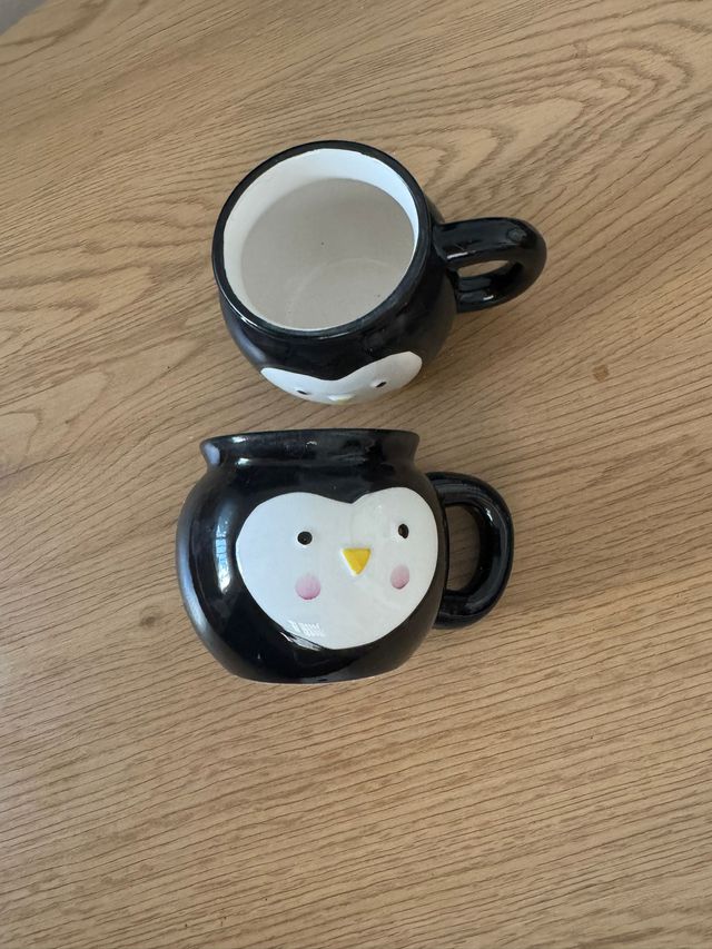 Pack 2 tazas pingüino navideña