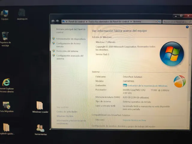 Portátil Dell Inspiron 9400 Plata/Blanco