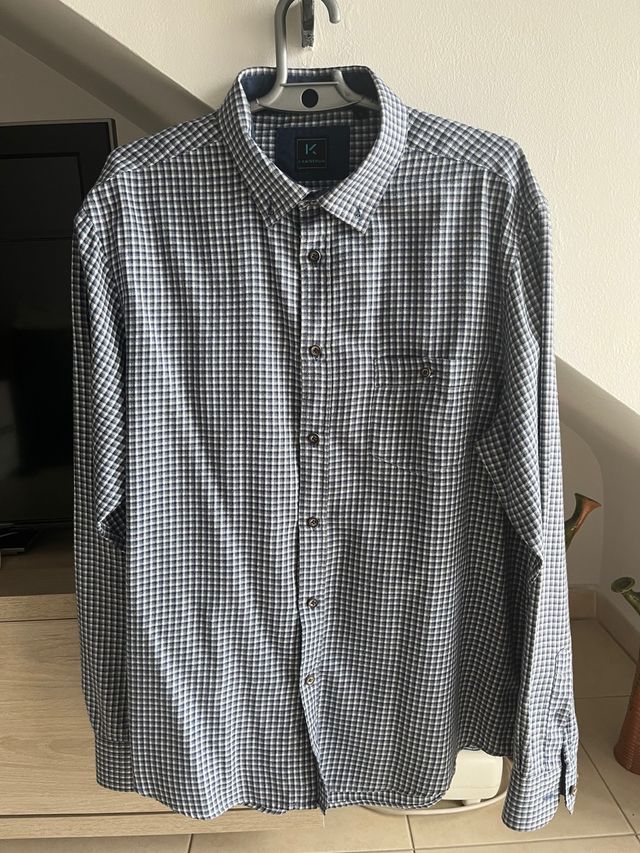 Camisa de cuadros K azul y verde