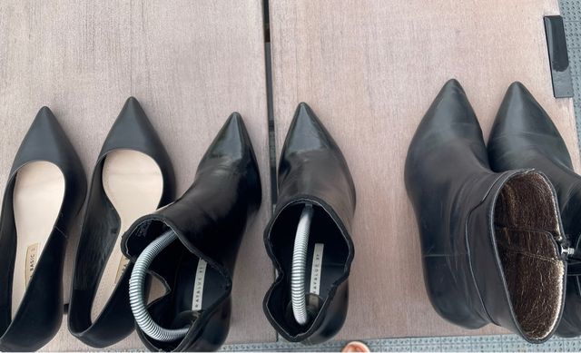 Lote 2 pares botines y zapato salón ZARA.
