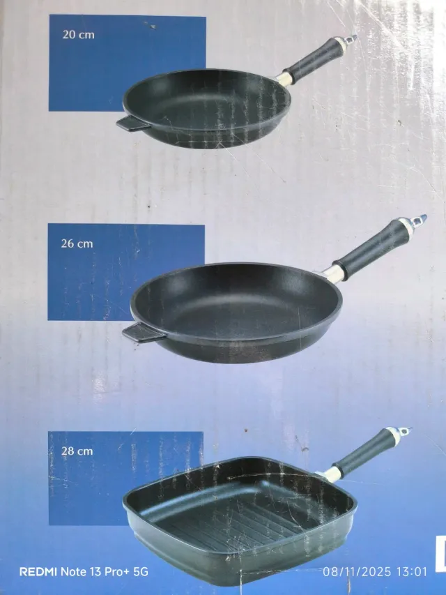 Set 3 sartenes BergHOFF aluminio inyectado.