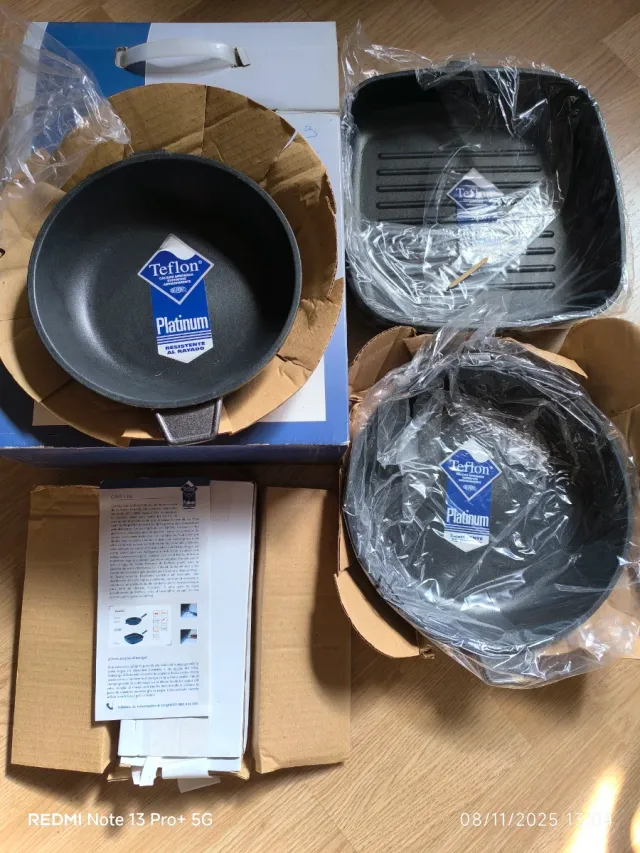 Set 3 sartenes BergHOFF aluminio inyectado.