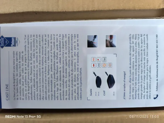 Set 3 sartenes BergHOFF aluminio inyectado.