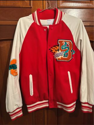 Chaqueta Béisbolera Roja Bershka Talla S