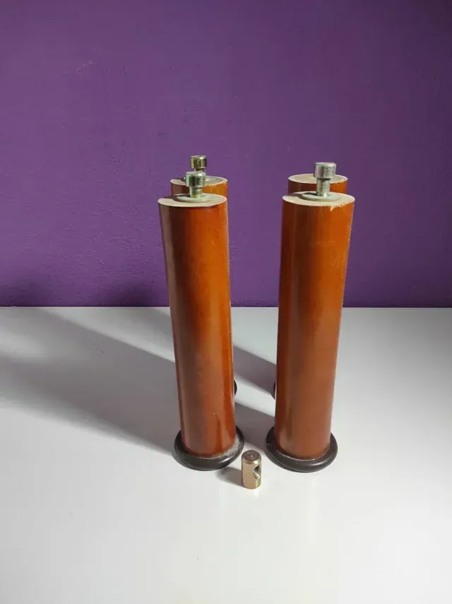 Patas Cilíndricas Madera para Cama (4uds)