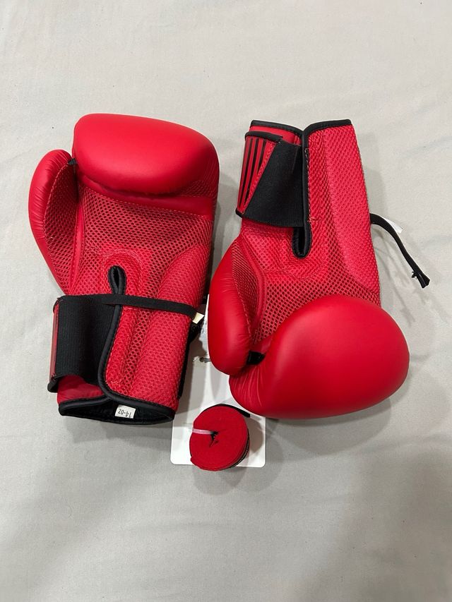 Guantes de boxeo Outshock rojos 14 oz