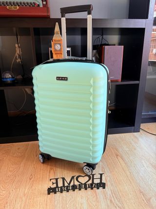 Maleta de viaje cabina color verde menta