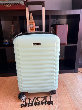 Maleta de viaje cabina color verde menta