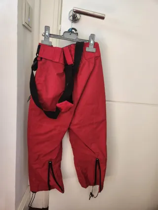 Pantalón de esquí infantil rojo
