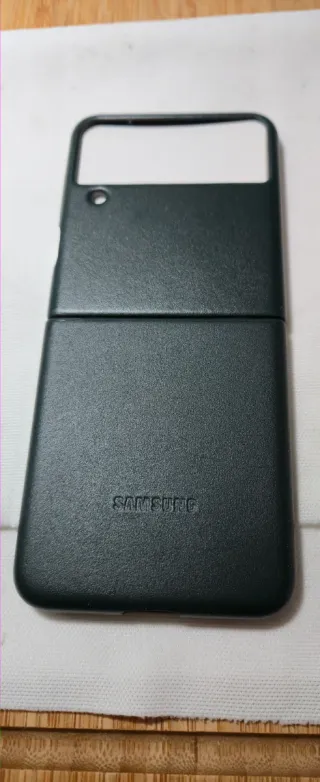 Custodia Samsung Z Flip 3 5G Verde in Pelle Originale