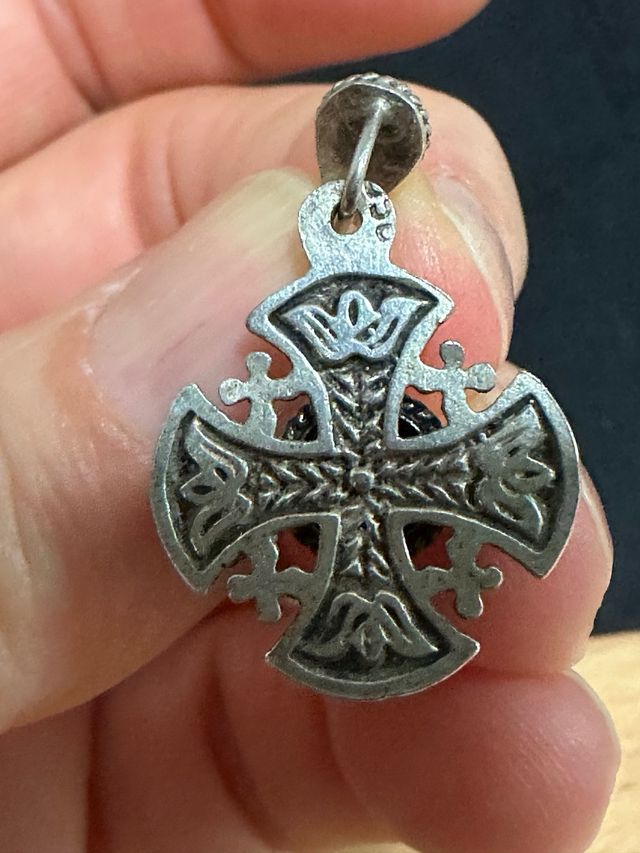 Ciondolo Croce Gerusalemme con Pietra Eilat