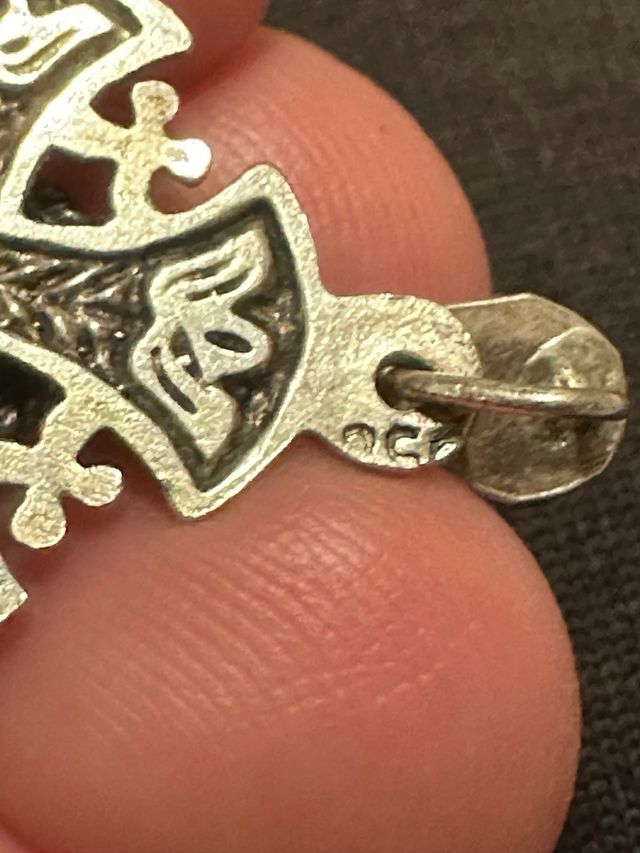 Ciondolo Croce Gerusalemme con Pietra Eilat