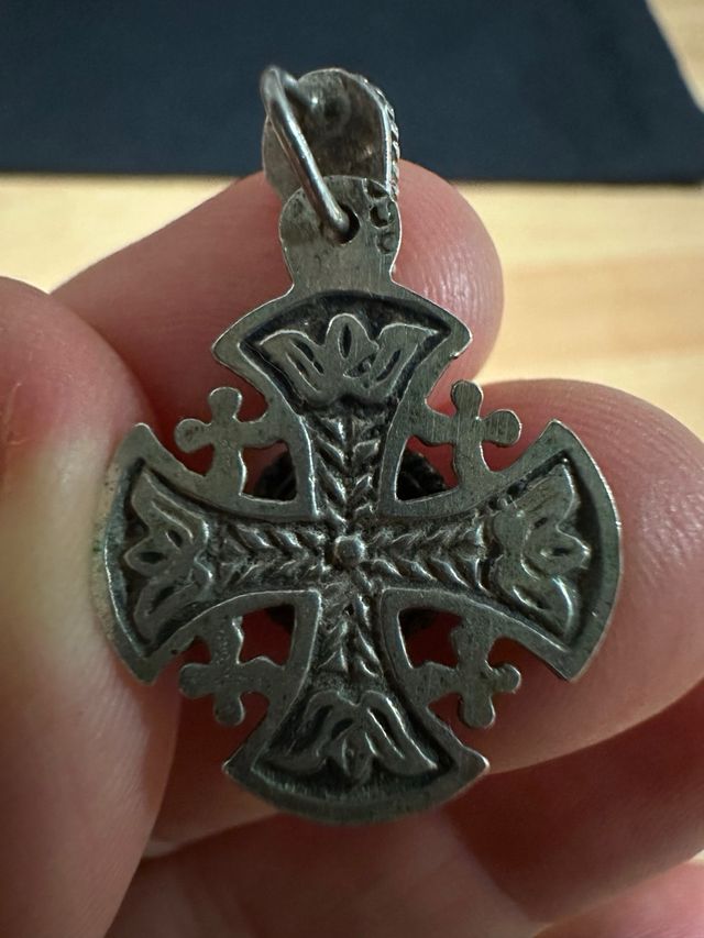 Ciondolo Croce Gerusalemme con Pietra Eilat