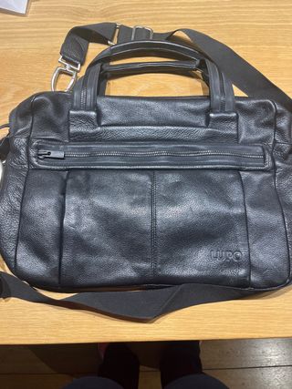 Bolsa de mano de piel LUPO negro