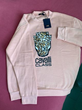 Maglione Cavalli Class con stampa leopardo