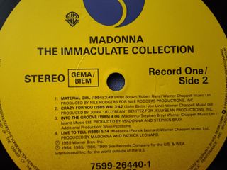 Vinilo Madonna The Immaculate Collection