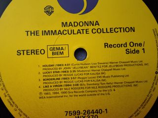 Vinilo Madonna The Immaculate Collection