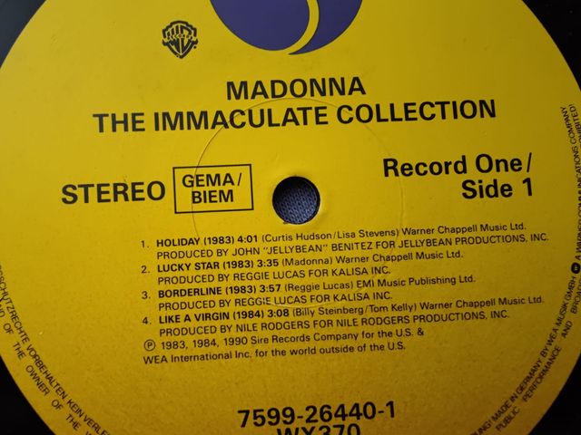 Vinilo Madonna The Immaculate Collection