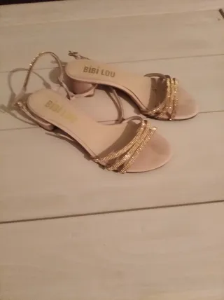 Sandalias BIBI LOU Beige con Brillantes