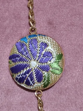 Parure collana e orecchini seta giapponese