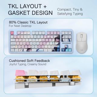 Teclado Redragon Anime Girl RGB 3 modos