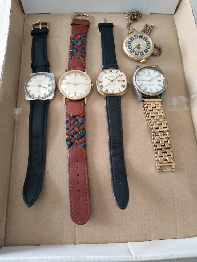 Lote 5 Orologi Meccanici Vintage da Uomo