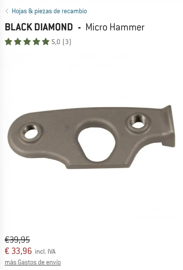 Micro hammer Piolet Black Diamond.