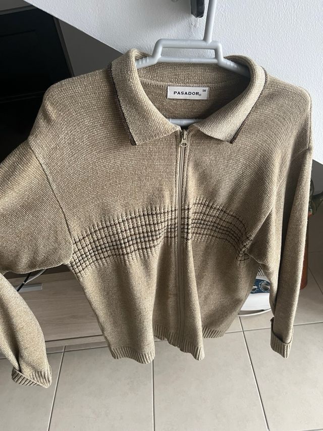 Jersey PASADOR cremallera beige talla XL