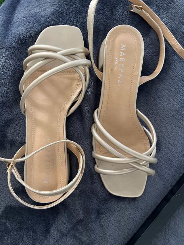 Sandalias MARYPAZ Beige/Dorado Talla 38