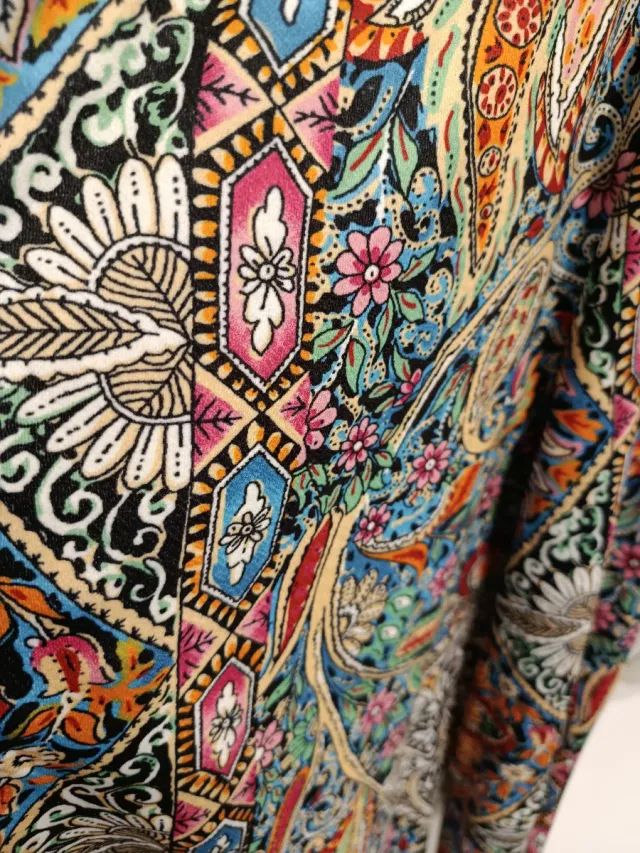 Chaqueta fina estampada multicolor