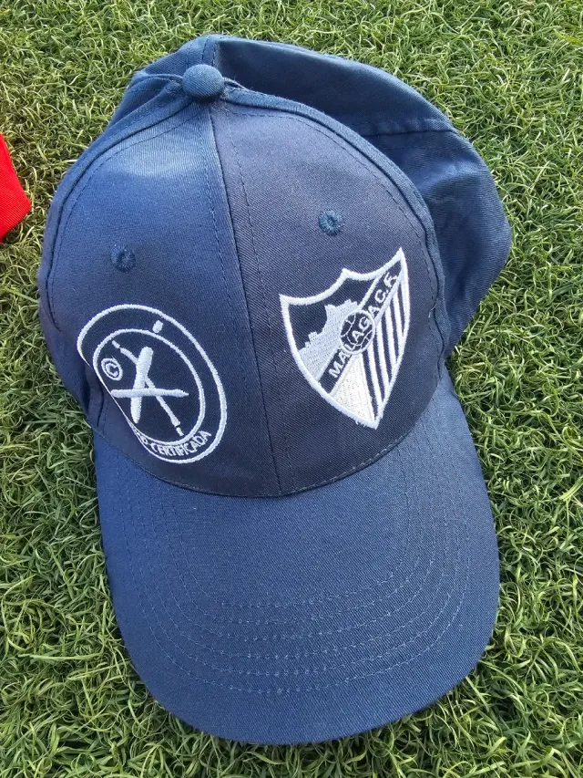 Gorra Málaga CF Fútbol Azul y Blanca