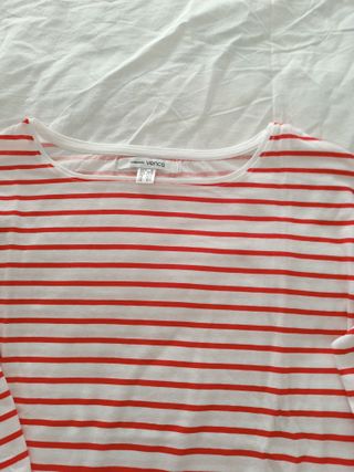 2 Sudaderas Venca Rayas Rojas azul marino algodon