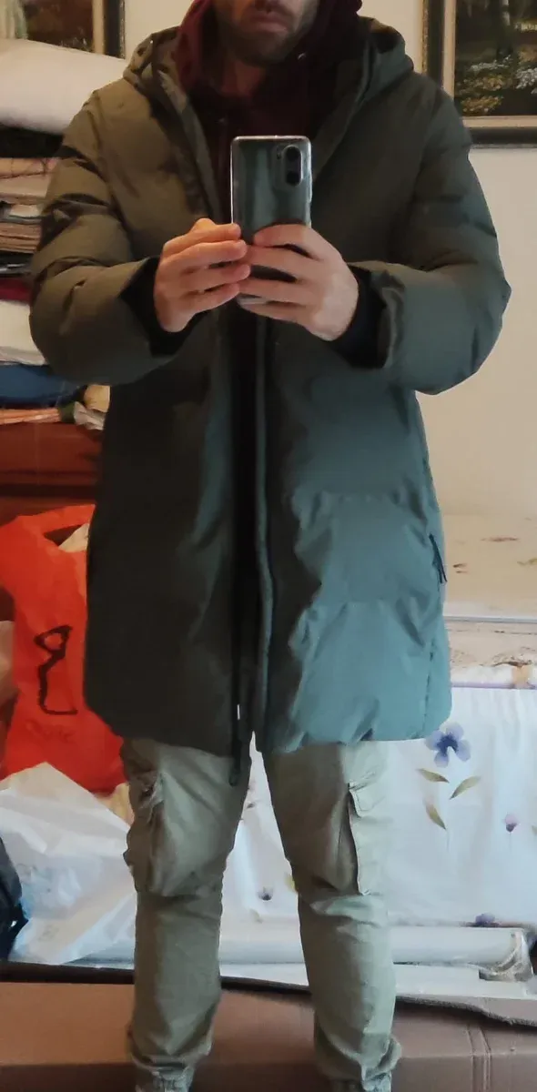 Cazadora parka verde militar
