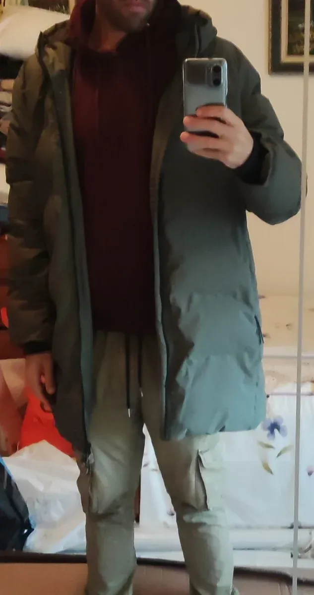 Cazadora parka verde militar